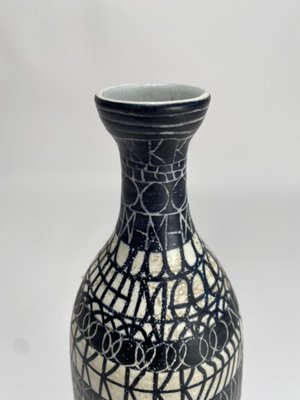 Large Decorated Ceramic Bottle by Atelier Mascarella, 1950s-KKZ-1814294