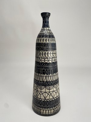 Large Decorated Ceramic Bottle by Atelier Mascarella, 1950s-KKZ-1814294