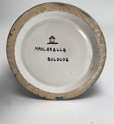 Large Decorated Ceramic Bottle by Atelier Mascarella, 1950s-KKZ-1814294