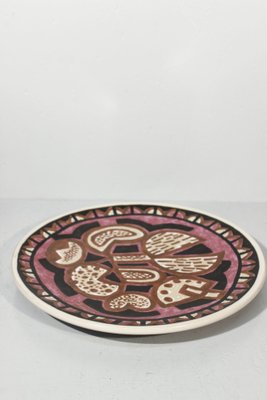 Large Decorative Ceramic Dish by Franz Dewald for Karlsruhe Majolika, 1976-XIJ-1727785