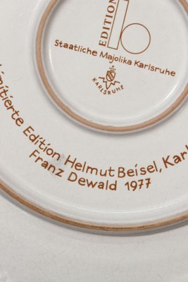 Large Decorative Ceramic Dish by Franz Dewald for Karlsruhe Majolika, 1976-XIJ-1727785