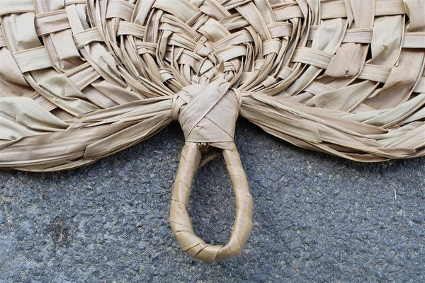 Large Decorative Fan in Straw, Italy, 1950s-EH-1058116