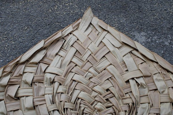 Large Decorative Fan in Straw, Italy, 1950s-EH-1058116