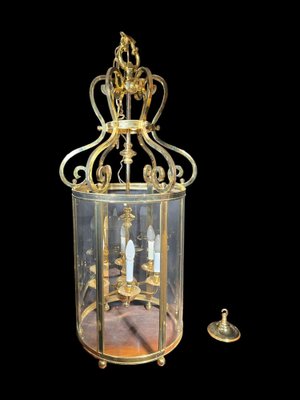 Large Decorative Gilt Bronze Lantern, 1950s-FDW-2039611