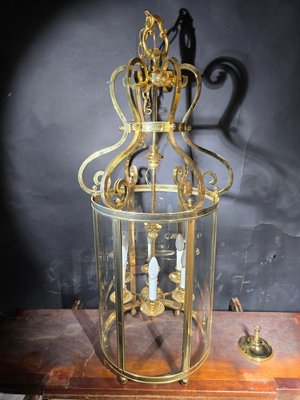 Large Decorative Gilt Bronze Lantern, 1950s-FDW-2039611