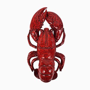 Large Decorative Red Ceramic Lobster, Italy-RY-1010071