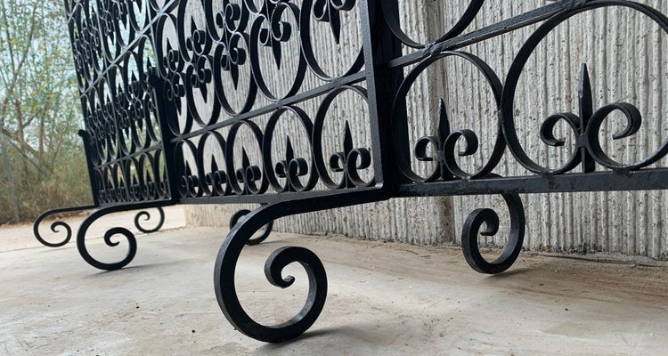 Large Decorative Wrought Iron Filigree Screen or Room Divider-PSK-1002575