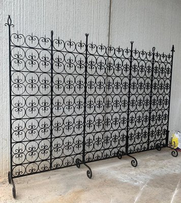 Large Decorative Wrought Iron Filigree Screen or Room Divider-PSK-1002575