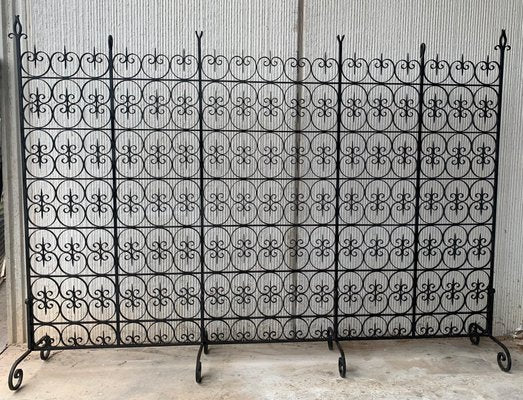 Large Decorative Wrought Iron Filigree Screen or Room Divider-PSK-1002575