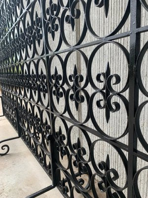 Large Decorative Wrought Iron Filigree Screen or Room Divider-PSK-1002575