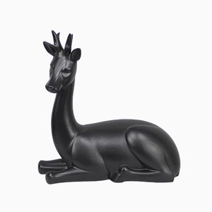 Large Deer in Manises Ceramic, 1960s-NE-875753