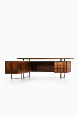 Large Desk with Sideboard in Rosewood & Chromed Steel attributed to Jørgen Pedersen, 1960s-SC-2022150