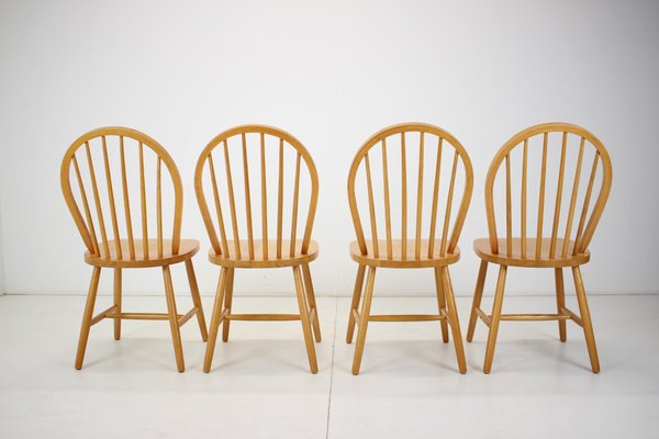 Large Dining Chairs by Luciano Ercolani for Ercol, 1970s, Set of 4-TZ-1082023