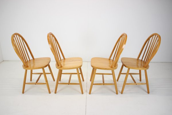 Large Dining Chairs by Luciano Ercolani for Ercol, 1970s, Set of 4-TZ-1082023