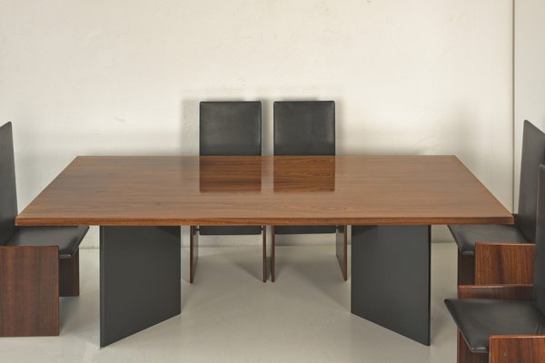 Large Dining Table in Walnut, Germany, 1980s-LOB-1405475