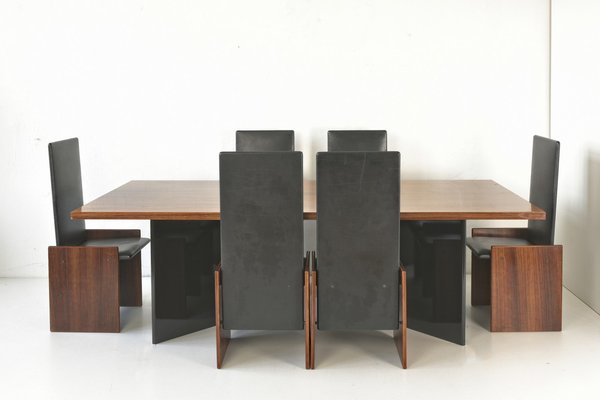 Large Dining Table in Walnut, Germany, 1980s-LOB-1405475