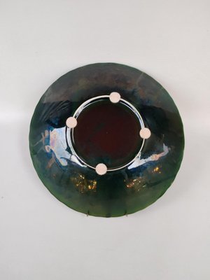 Large Dish in Barbotine from Salins Les Bains, 1950s-EHL-1812856