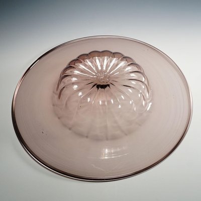 Large Dish in Blown Glass by Vittorio Zecchin for Vene Murano-KJP-1317495