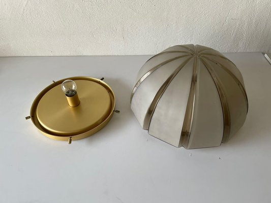 Large Dome Shaped Flush Mount or Wall Lamp with 3 Dimensional Glass from Peill & Putzler, Germany, 1960s-RDS-1146642