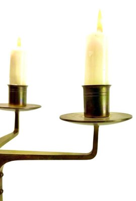 Large Dutch Arts & Crafts Copper and Brass Candleholder, 1910s-MJY-1754991