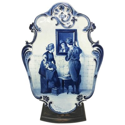 Large Dutch Delft Bottle Plate After C. Bisschop from Porceleyne Fles, 1889-UCH-1224486