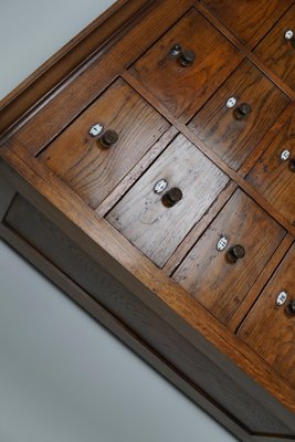 Large Dutch Oak Apothecary Cabinet with Enamel Shields, 1900s-XO-1778192