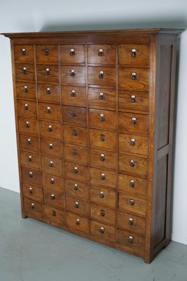 Large Dutch Oak Apothecary Cabinet with Enamel Shields, 1900s-XO-1778192