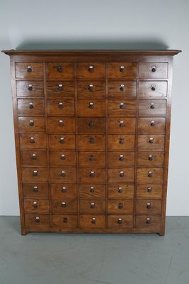 Large Dutch Oak Apothecary Cabinet with Enamel Shields, 1900s-XO-1778192