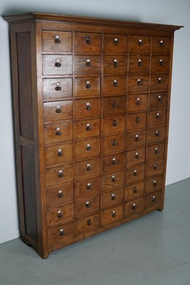 Large Dutch Oak Apothecary Cabinet with Enamel Shields, 1900s-XO-1778192