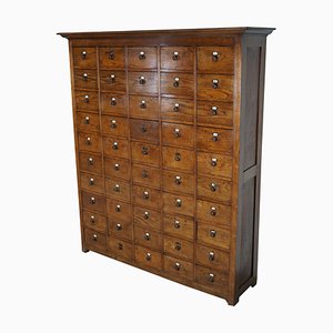 Large Dutch Oak Apothecary Cabinet with Enamel Shields, 1900s-XO-1778192