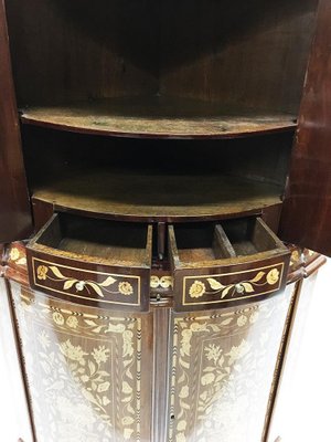 Large Early 18th Century Dutch Marquetry Corner Cupboard-UCH-1224700