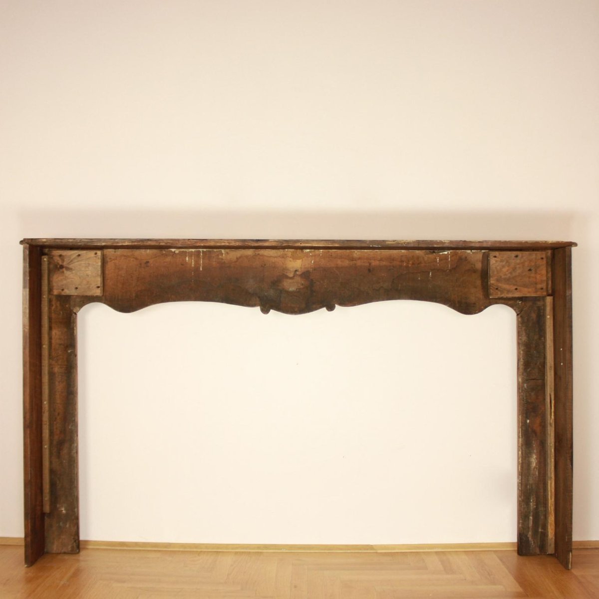 Large Early-18th Century Provincial Walnut Fire Surround