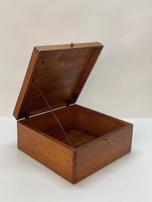 Large Early 20th Century Square Inlaid Wood Chessboard Box, Italy, 1900s-JDR-1131936