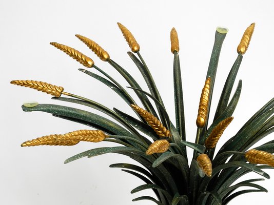 Large Ears of Wheat Green and Gold-Plated Coffee Table, 1970s-RR-992921