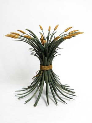 Large Ears of Wheat Green and Gold-Plated Coffee Table, 1970s-RR-992921