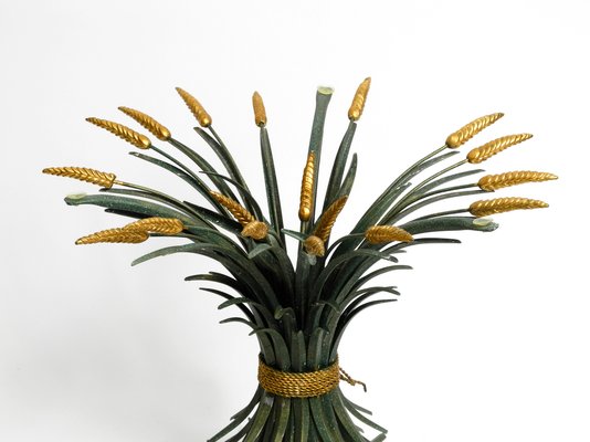 Large Ears of Wheat Green and Gold-Plated Coffee Table, 1970s-RR-992921