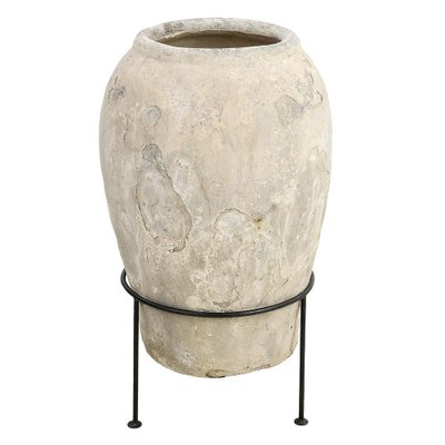 Large Earthenware Jar on Stand-NQ-1790107