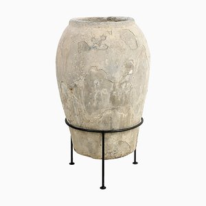 Large Earthenware Jar on Stand-NQ-1790107