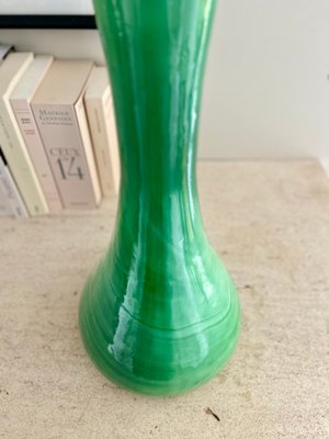 Large Emerald Opaline Lamps, 1950s, Set of 2-YBY-2026739