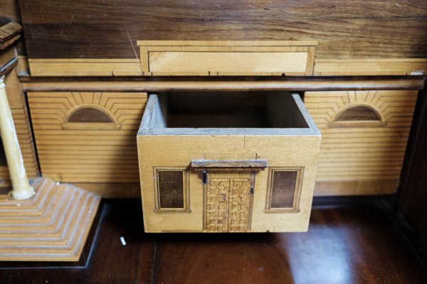 Large Empire Bureau in Mahogany with Inlaid Wood, 1820s-UY-1000712