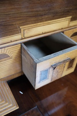 Large Empire Bureau in Mahogany with Inlaid Wood, 1820s-UY-1000712