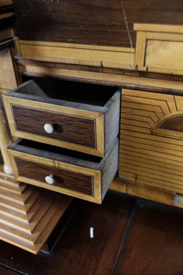 Large Empire Bureau in Mahogany with Inlaid Wood, 1820s-UY-1000712