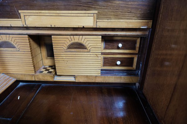 Large Empire Bureau in Mahogany with Inlaid Wood, 1820s-UY-1000712