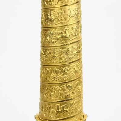 Large Empire Candlesticks in the shape of Trajan's Column, France, 1815, Set of 2-KMT-1257775