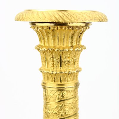 Large Empire Candlesticks in the shape of Trajan's Column, France, 1815, Set of 2-KMT-1257775