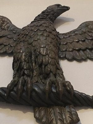 Large Empire Period Carved Eagle in Oak and Beechwood, France-LQ-957215