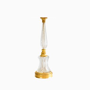 Large Empire Style Cut Crystal and Gilt Bronze Table Lamp, 1940s-CEJ-564692