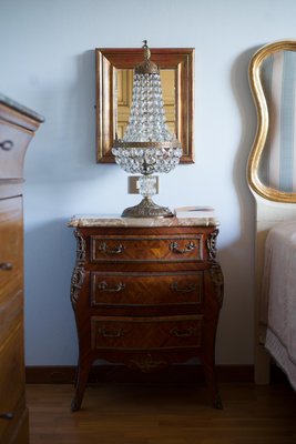 Large Empire Style Table Lamp with 3 Lights, 1950s-QES-1004448