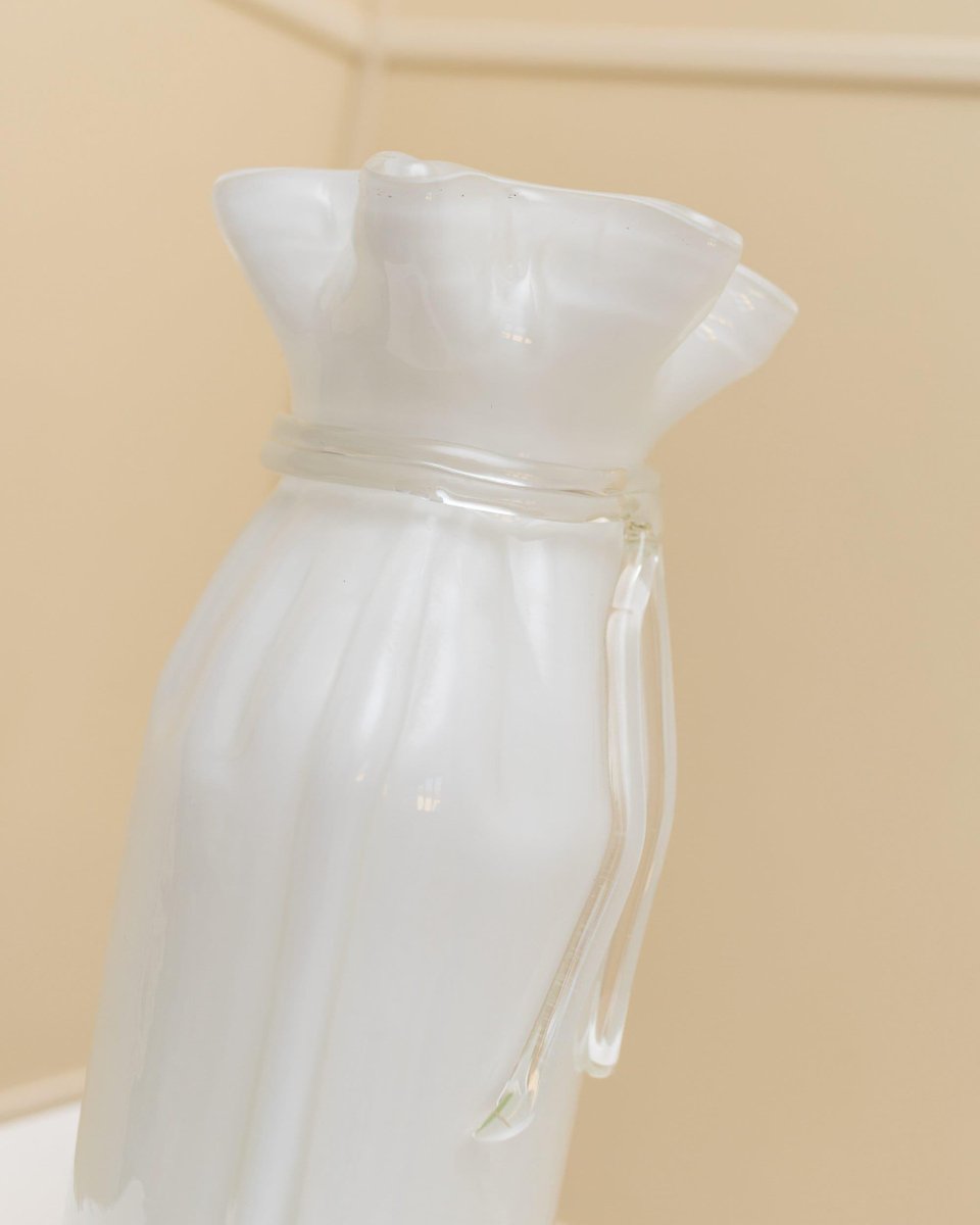 Large Empoli Glass Vase, Italy, 1970s