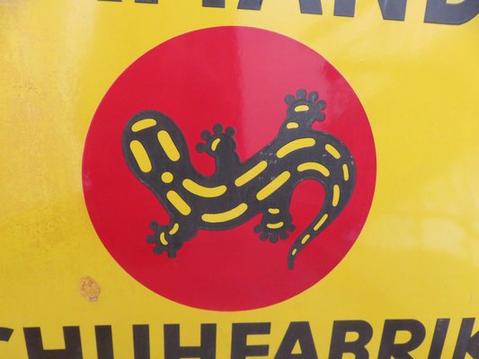 Large Enamel Sign from Salamander Schuhfabrik, 1950s-EY-1396822